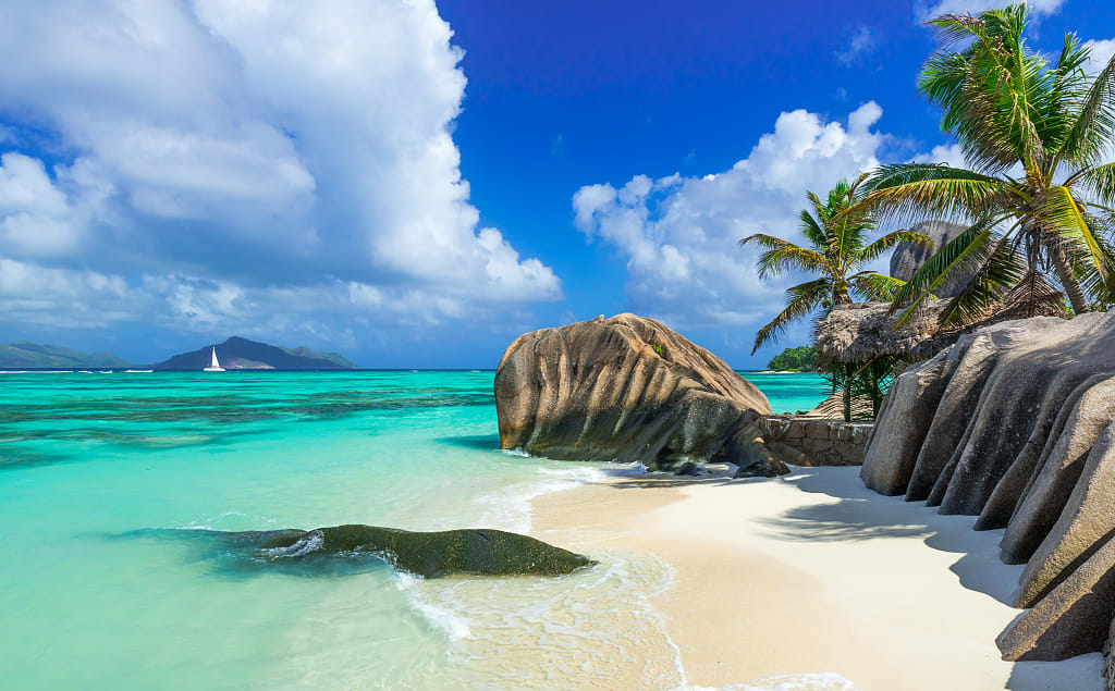 Anse Source d’Argent beach on La Digue island in the Seychelles Anse Source d’Argent beach on La Digue island in the Seychelles