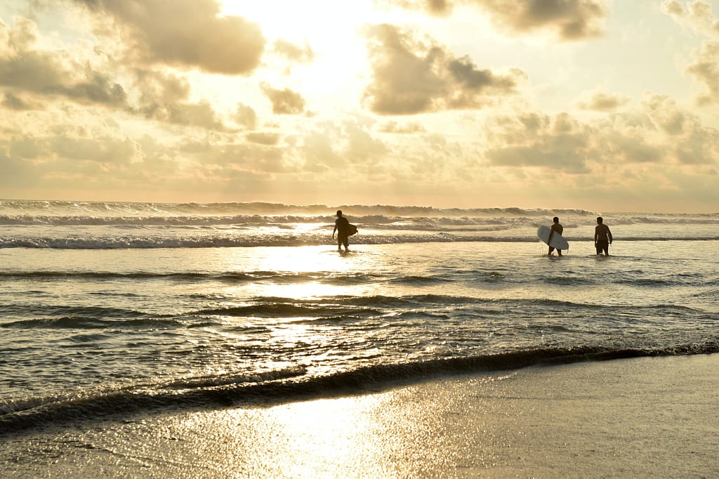 Surfing at Santa Teresa beach in the Puntarenas Province of Costa Rica Surfing at Santa Teresa beach in the Puntarenas Province of Costa Rica