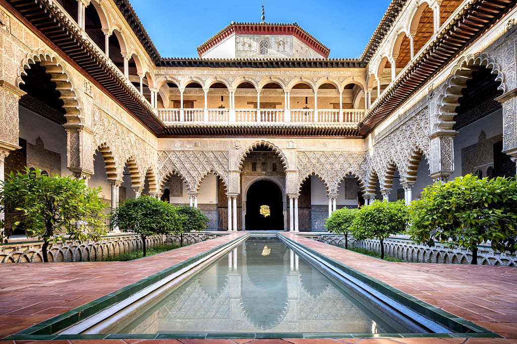 Real Alcazar in Seville, Spain. Real Alcazar in Seville, Spain.
