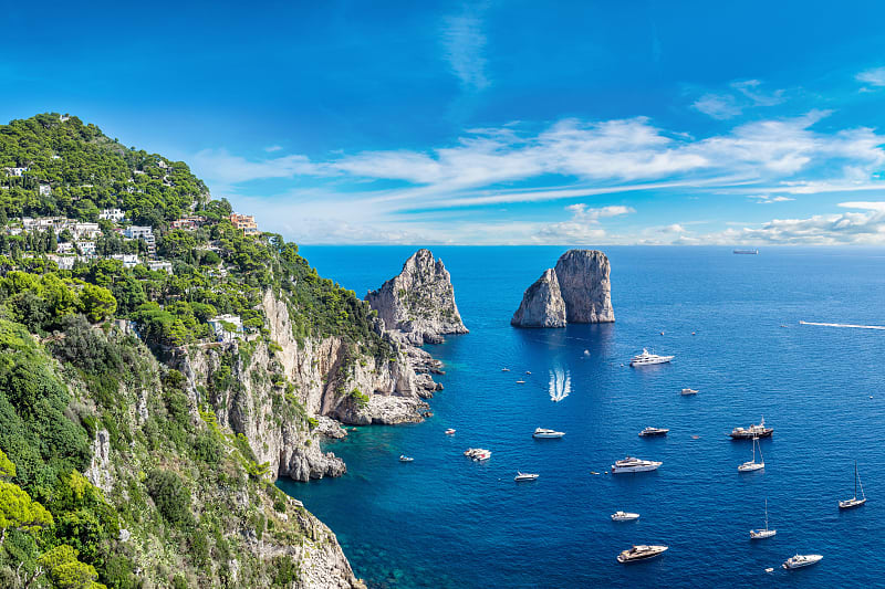 Capri Island in the Bay of Naples, Italy Capri Island in the Bay of Naples, Italy