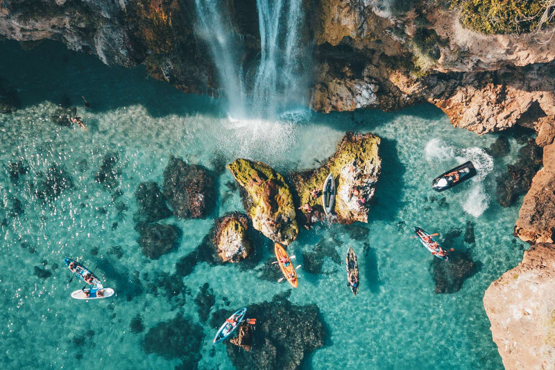 Kayaking in Costa Brava, Spain.