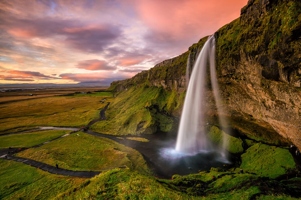 Seljalandsfoss waterfall in Iceland Seljalandsfoss waterfall in Iceland