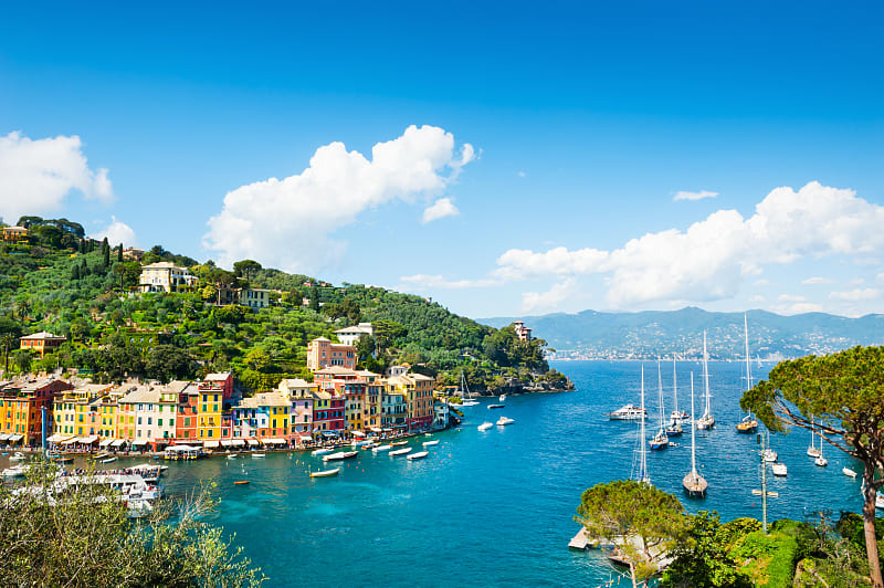 Aerial view of Portofino.