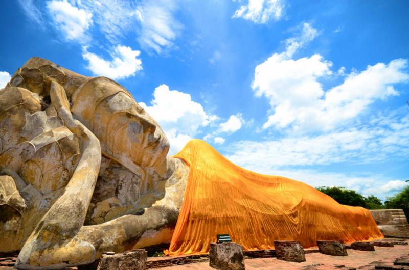 Reclining Buddha in Ayutthaya.