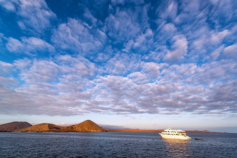 Early morning in Sullivan Bay by Bartolome Island in the Galapagos islands, Ecuador