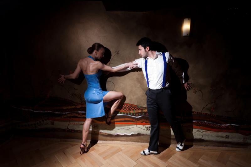 Dancing the tango in Argentina.