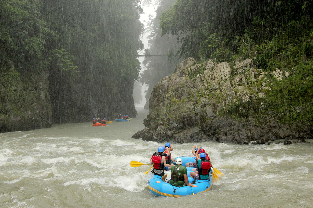 Whitewater rafting on the Pacuare river in Costa Rica Whitewater rafting on the Pacuare river in Costa Rica