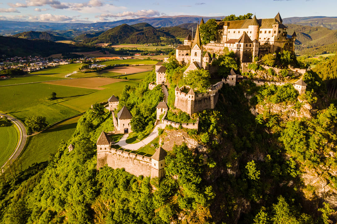 Austrian Medieval Castles Kruezenstein Castle Located Just Outside Of
