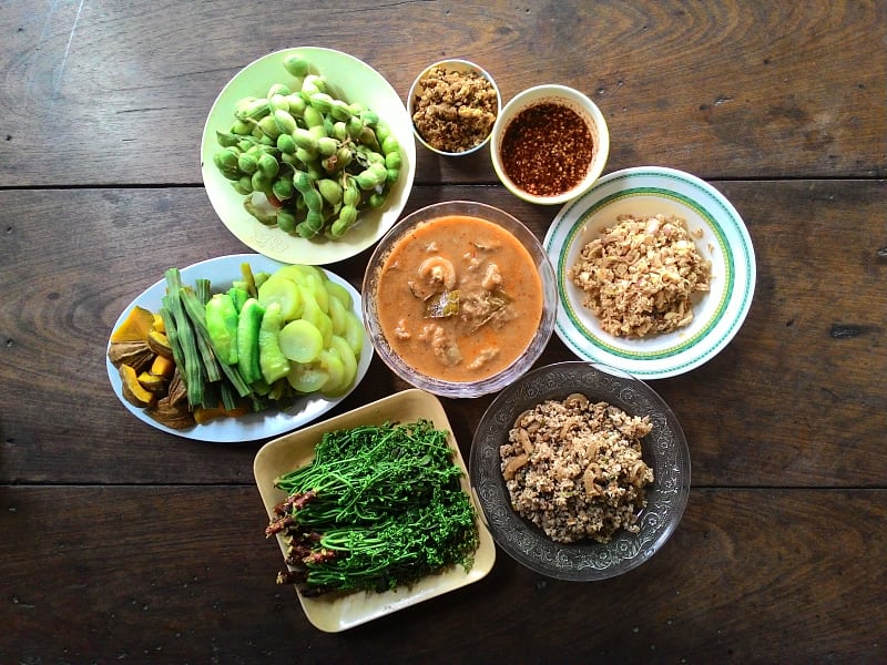 Selection of foods in Thailand