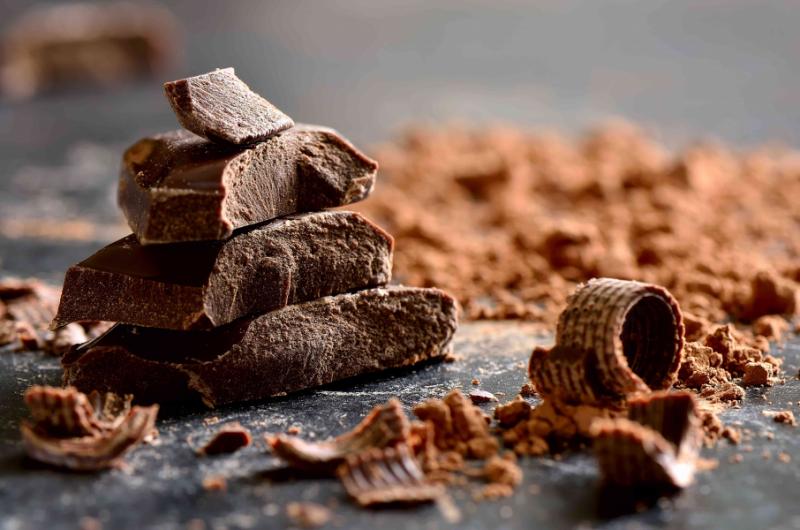 Dark chocolate made at a cooking class in Umbria, Italy