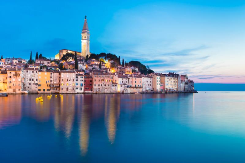 The old town of Rovinj in Croatia.