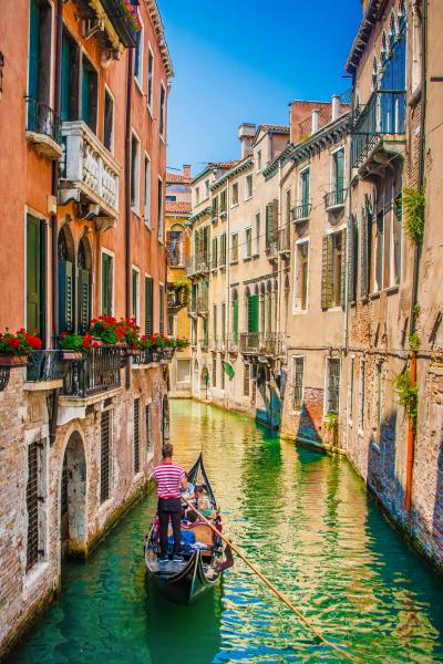 A gondolier in Venice.